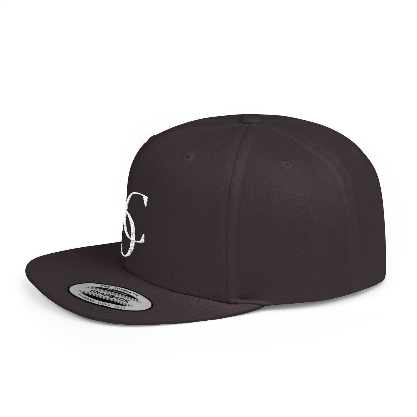(hats) Confident Clothing Flat Bill Snapback (big logo white cc)