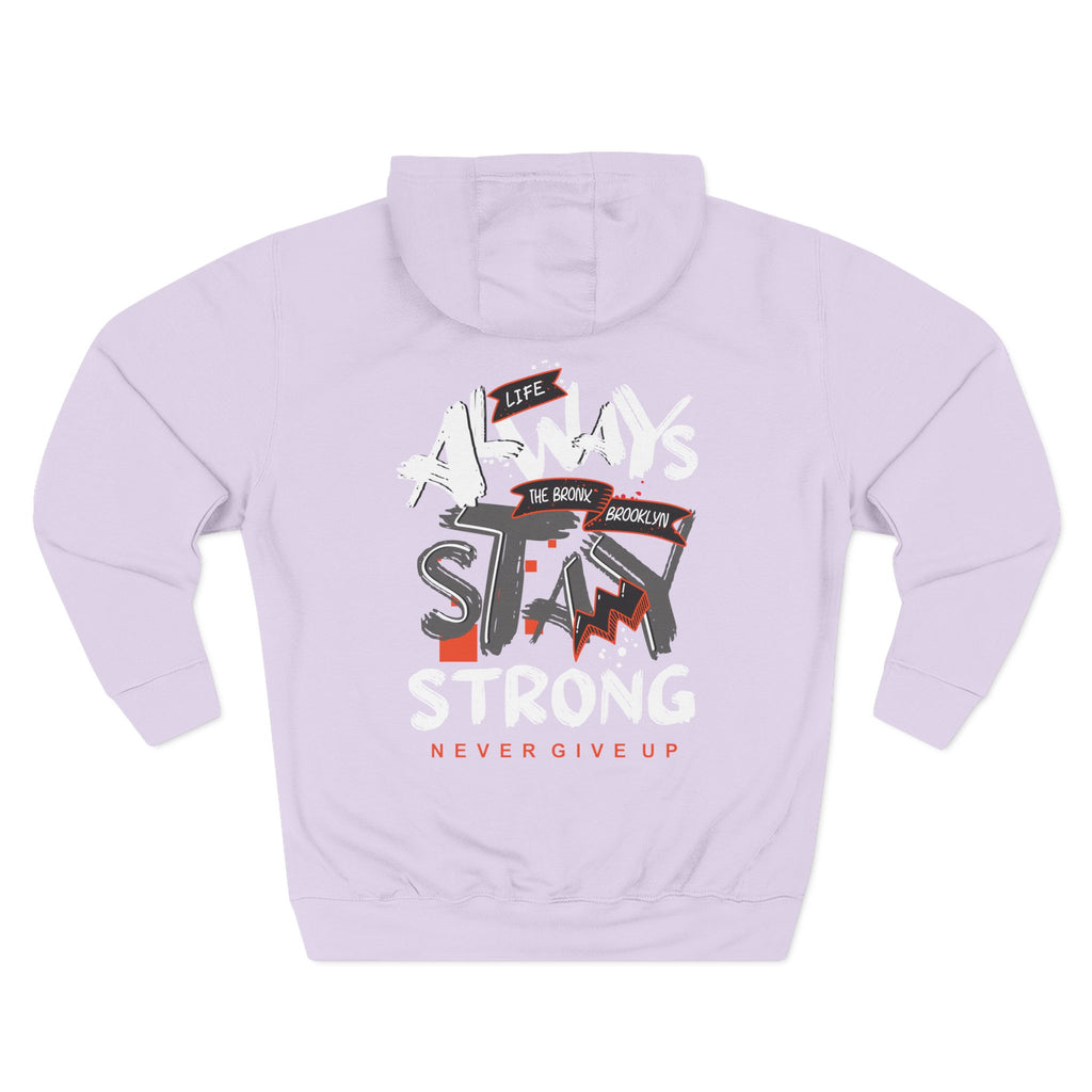 1.3 Confident Clothing Never Give Up Inspirational Fleece Hoodie