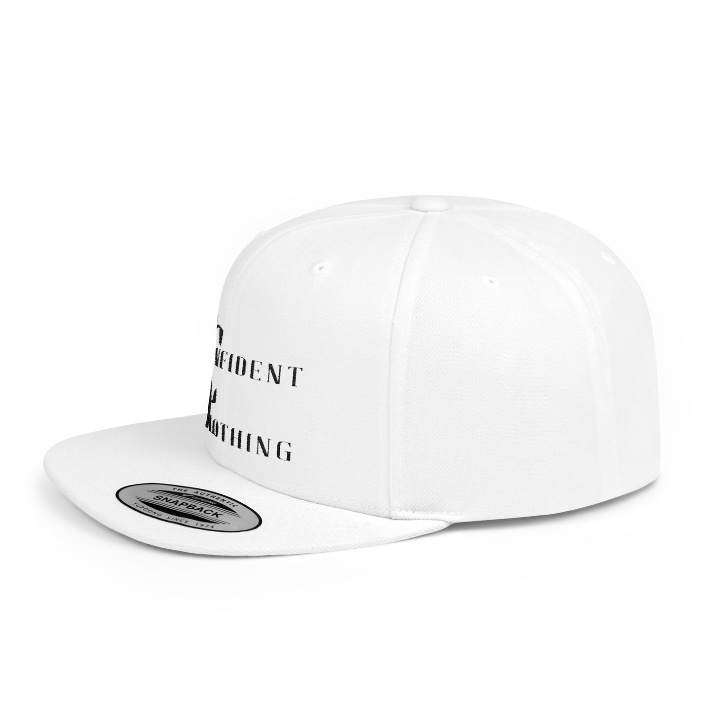 (hats) Confident Clothing Flat Bill Snapback (cc big black logo ll)