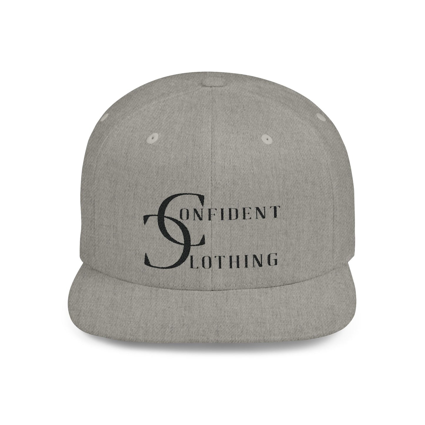 (hats) Confident Clothing Flat Bill Snapback (cc big black logo ll)
