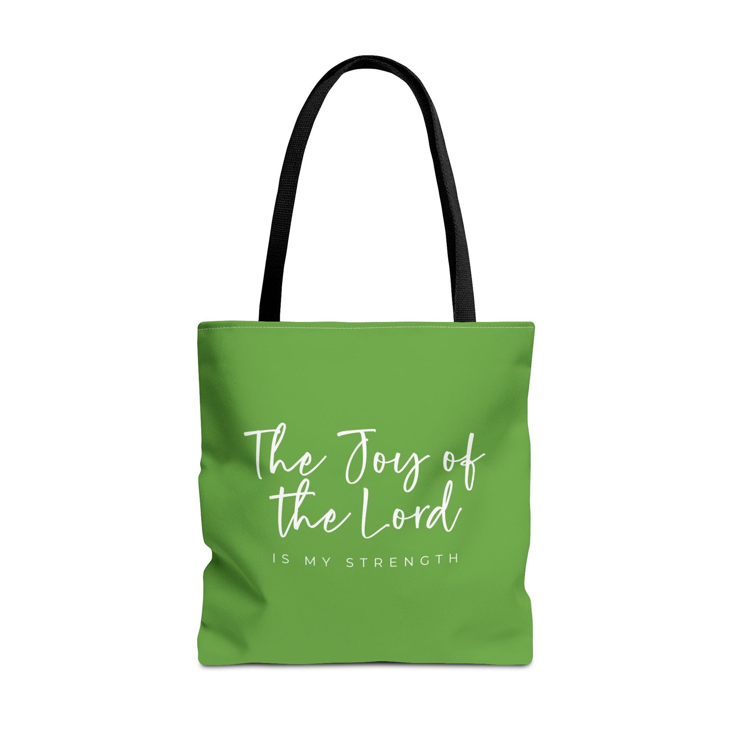 The Joy of the Lord is my Strength Tote Bag (kiwi green)