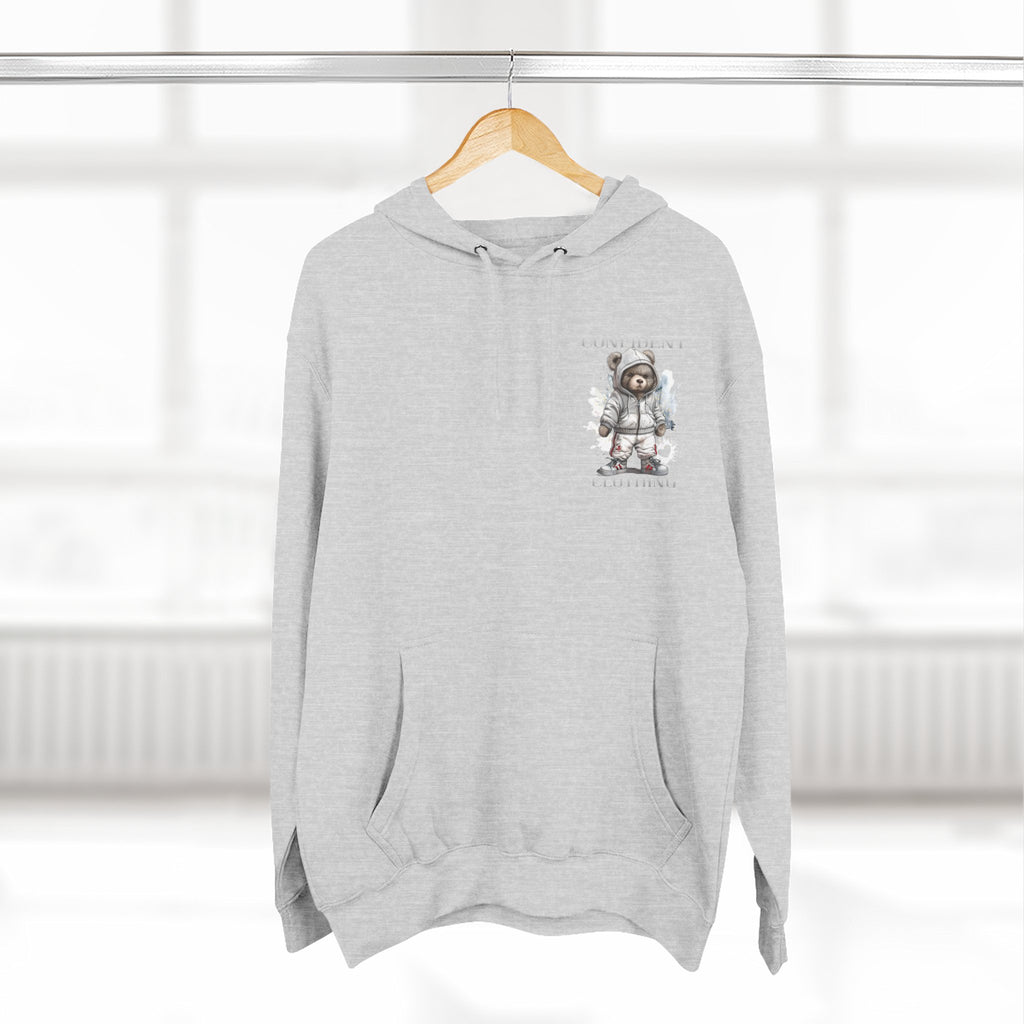 Confident Climbing Astronaut Snow Bear Fleece Hoodie