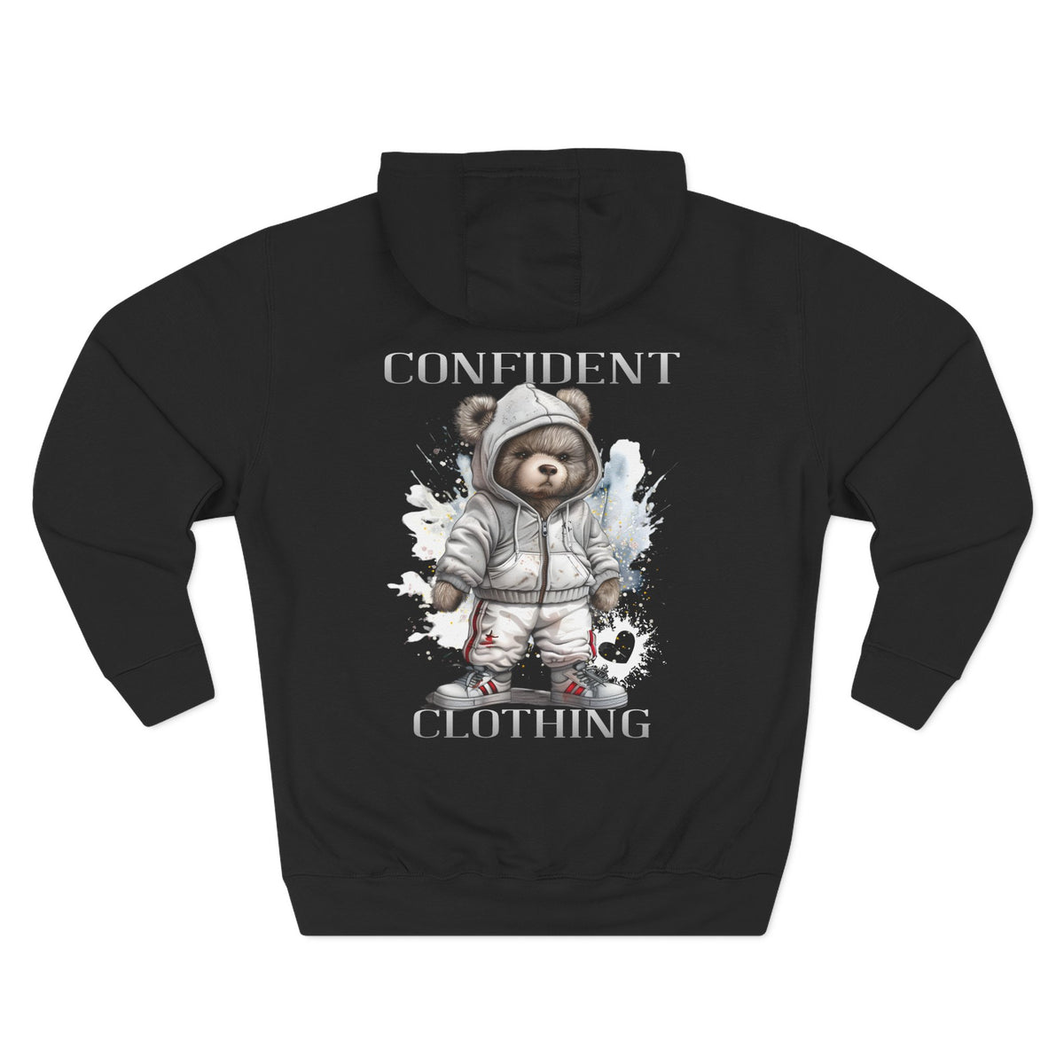 Confident Climbing Astronaut Snow Bear Fleece Hoodie