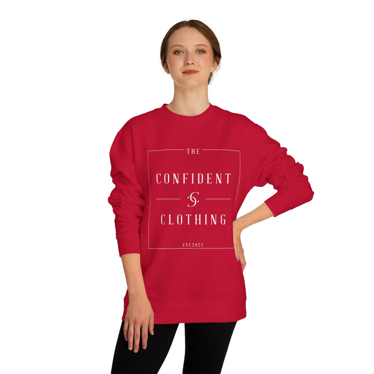0.4 Confident Clothing Unisex Crew Neck Sweatshirt