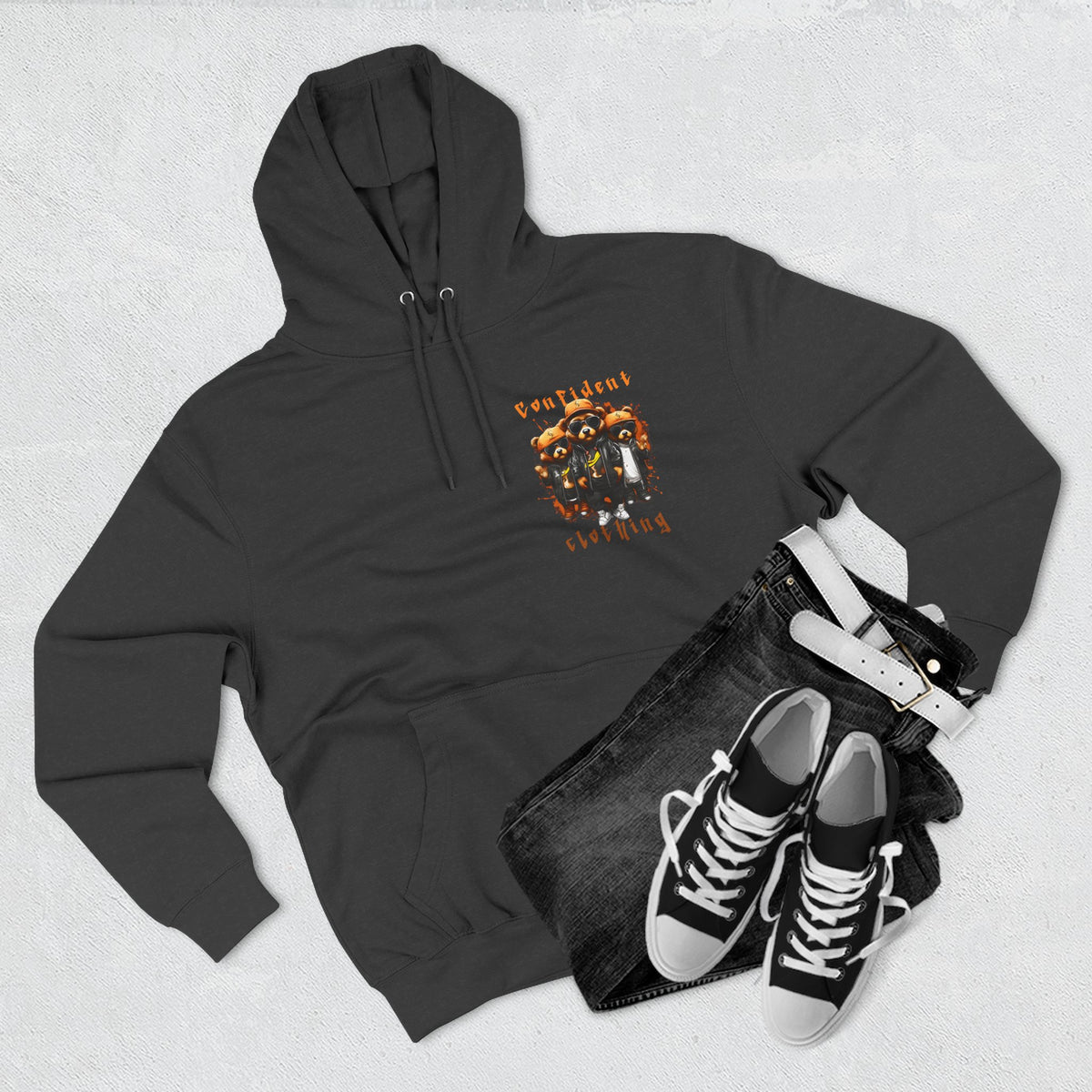 Confident Clothing Raccoon Crew Fleece Hoodie
