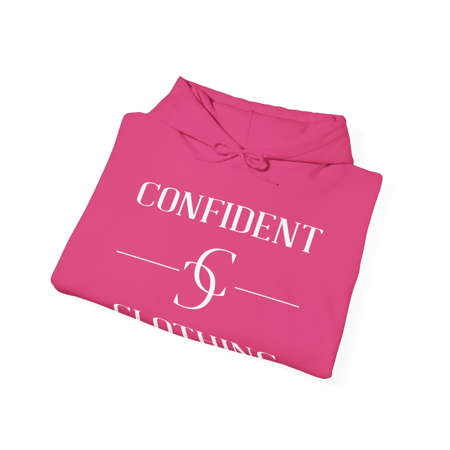 cc (Unisex) multi-color Confident Clothing Luxury Hooded Sweatshirt (white logo)