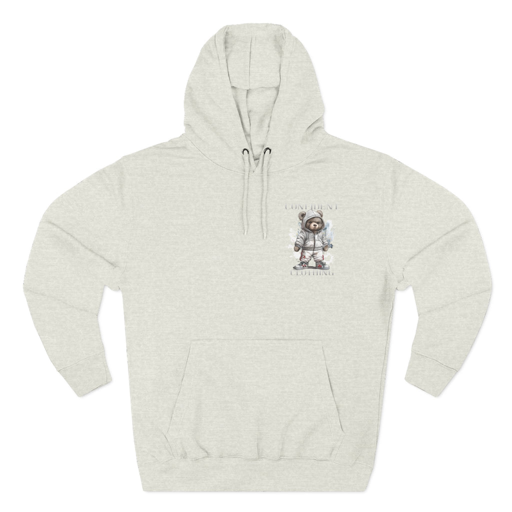 Confident Climbing Astronaut Snow Bear Fleece Hoodie