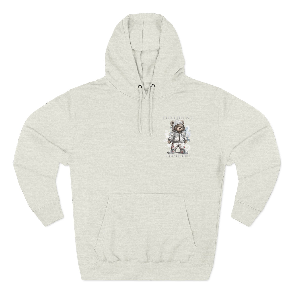 Confident Climbing Astronaut Snow Bear Fleece Hoodie
