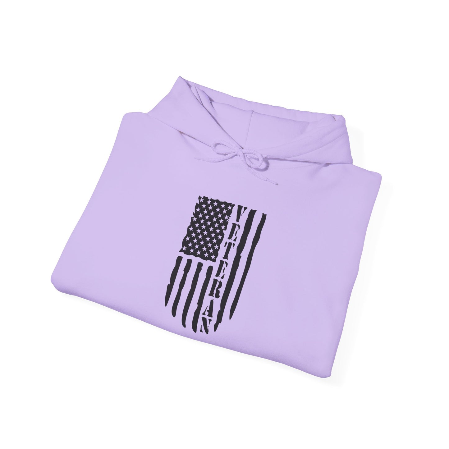Veteran White Hoodie (black logo)
