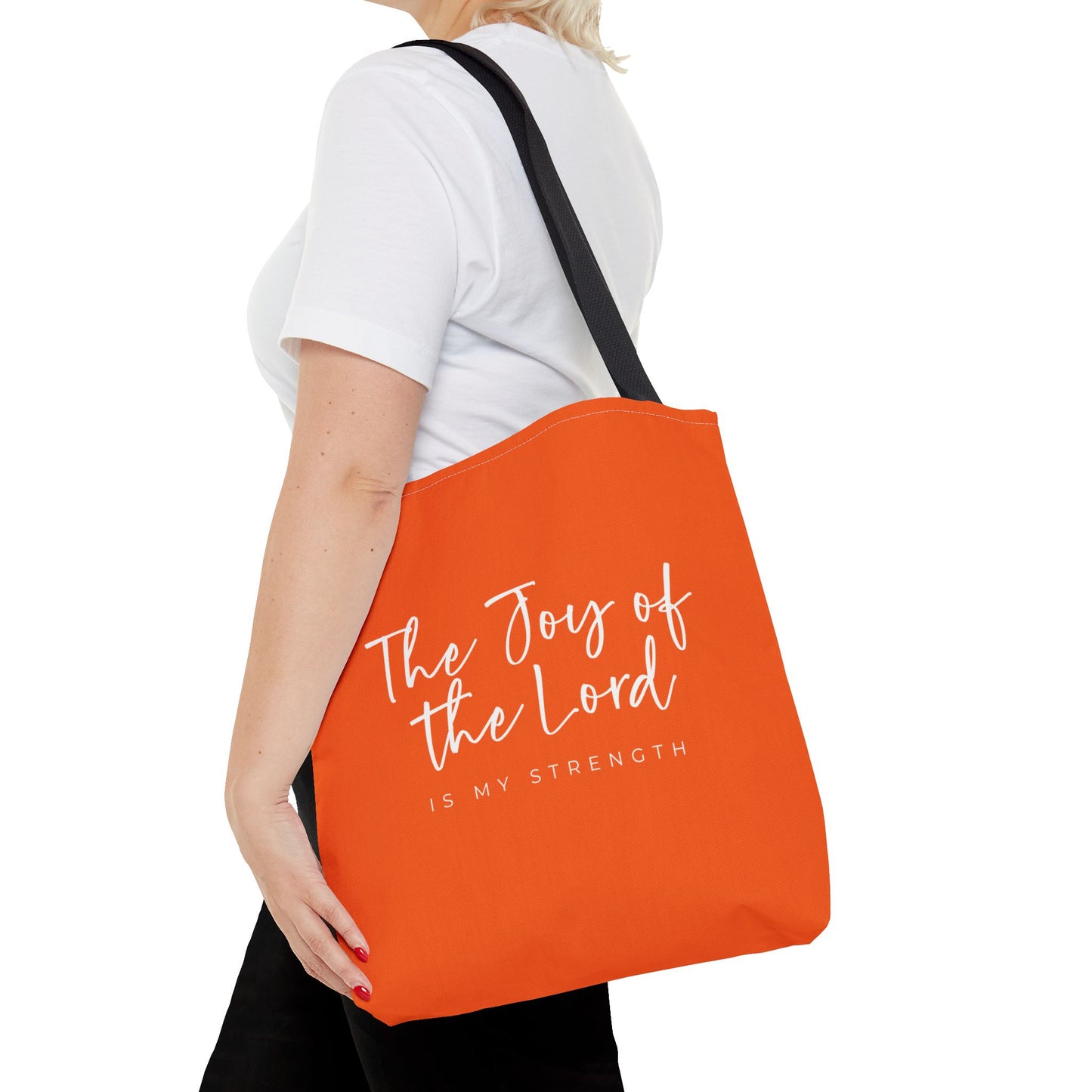 The Joy of the Lord is my Strength Tote Bag (orange)
