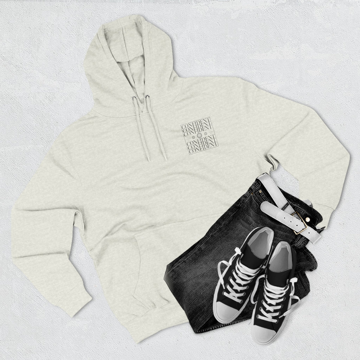 0.9 Confident Clothing Graphic Fleece Hoodie