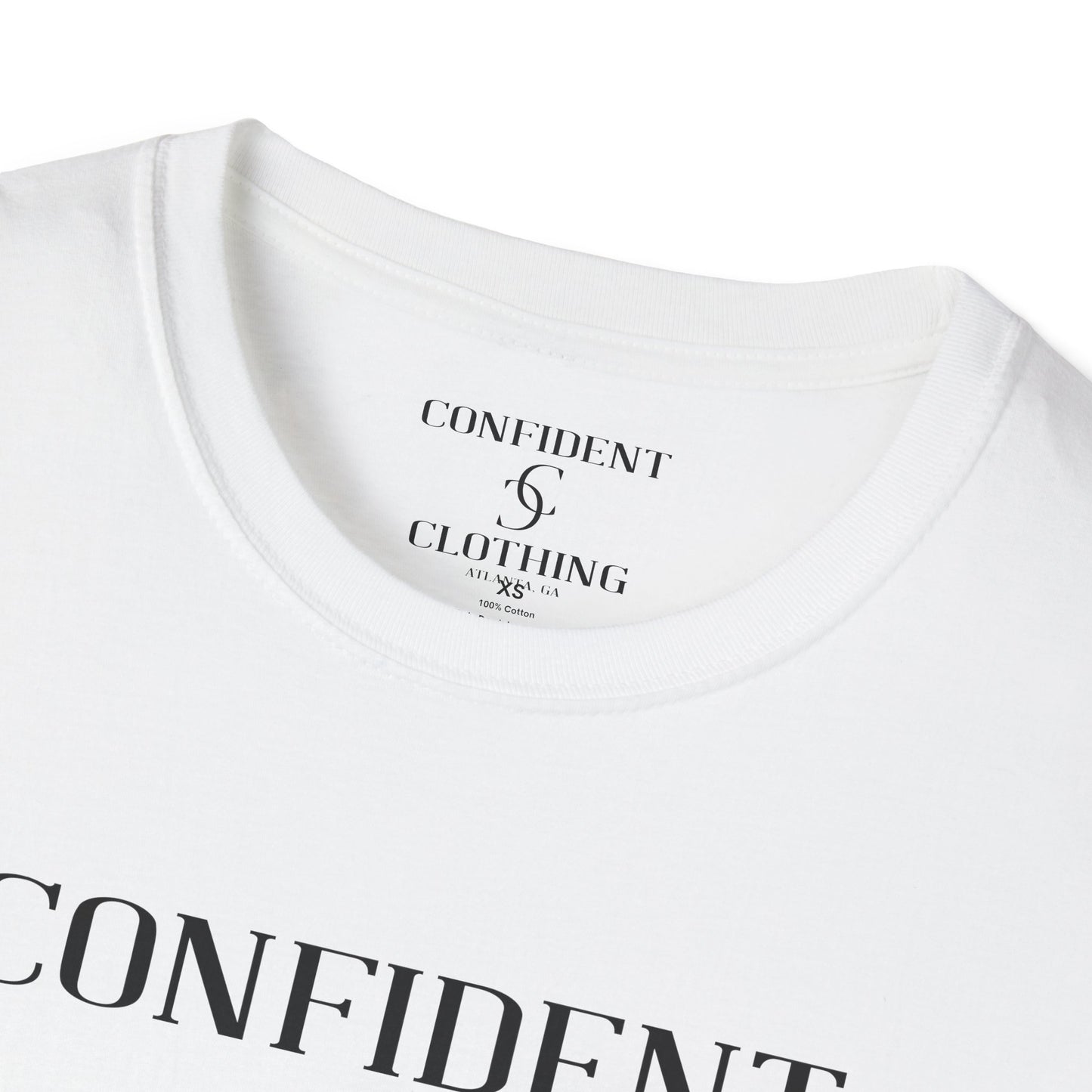 cc (Unisex) multi-color Confident Clothing Luxury Soft Style T-Shirt (ml black logo)