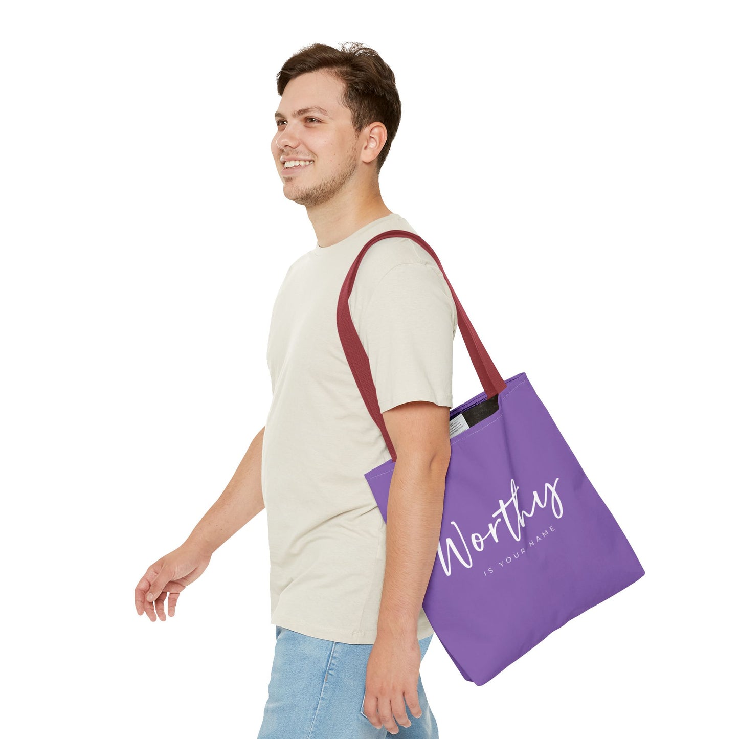 (tote bags) Worthy is Your Name (light purple)