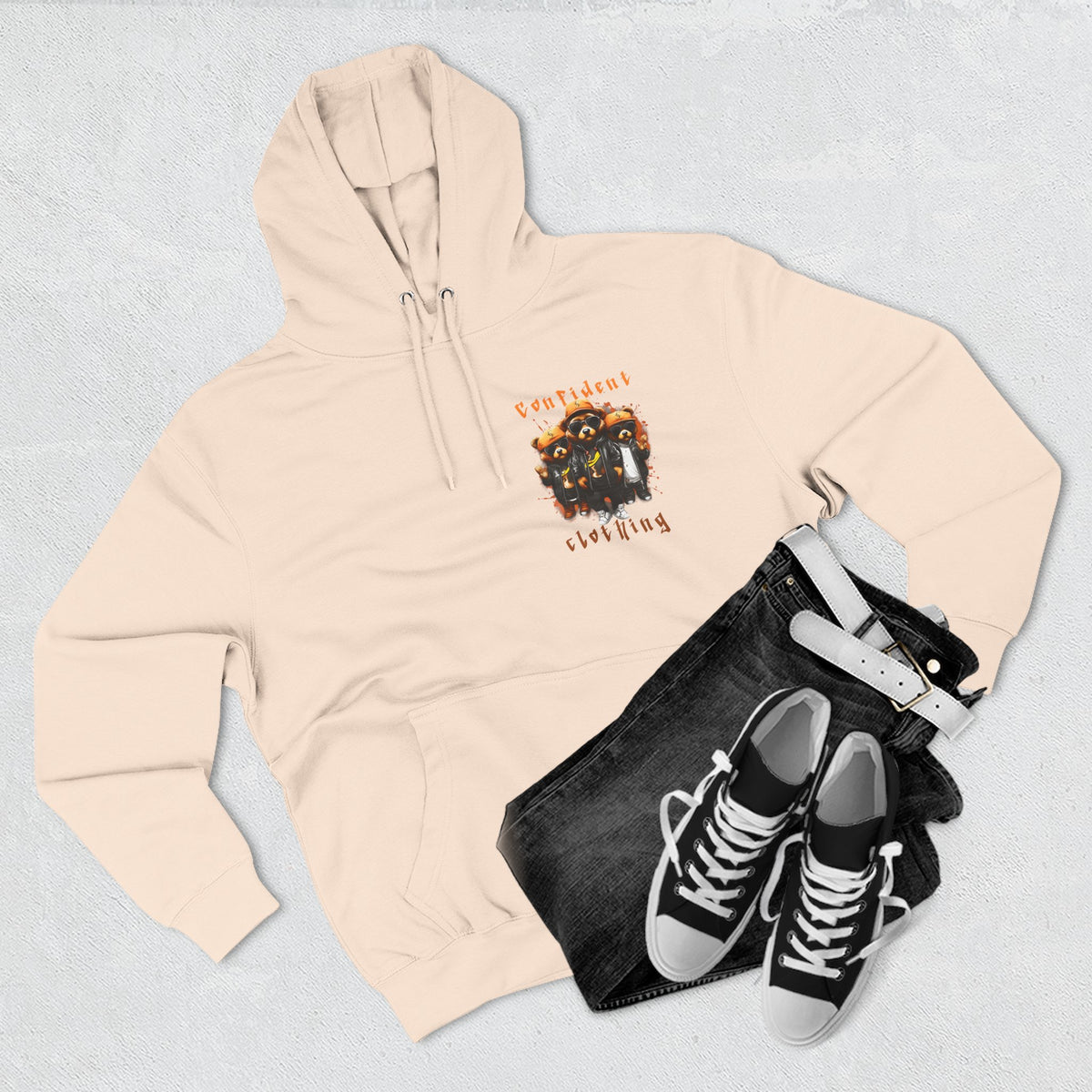 Confident Clothing Raccoon Crew Fleece Hoodie