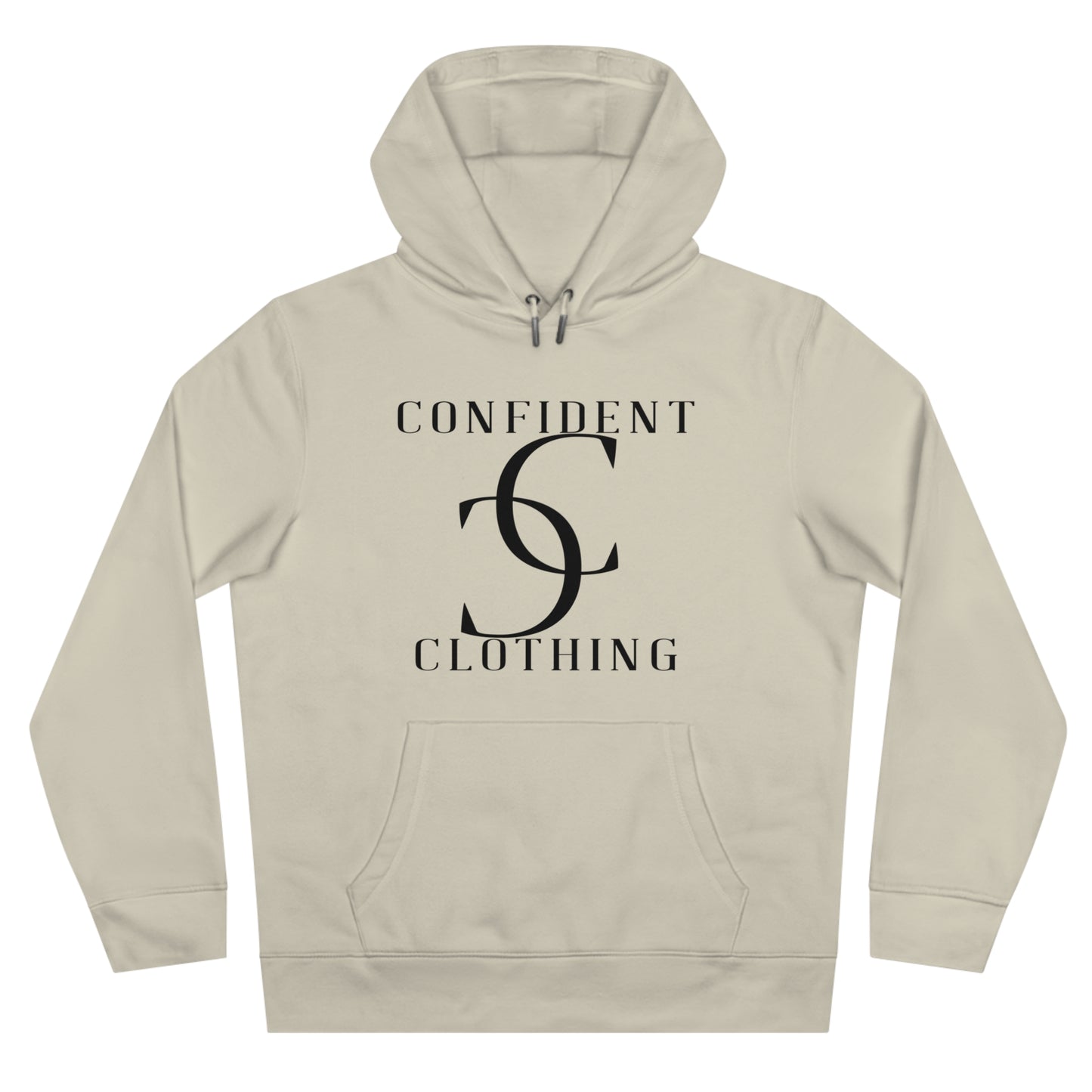(hoodie unisex) multi-color Confident Clothing Luxury Hooded Sweatshirt (big cc black logo)