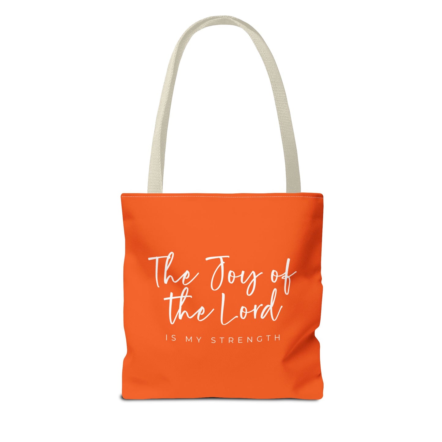The Joy of the Lord is my Strength Tote Bag (orange)