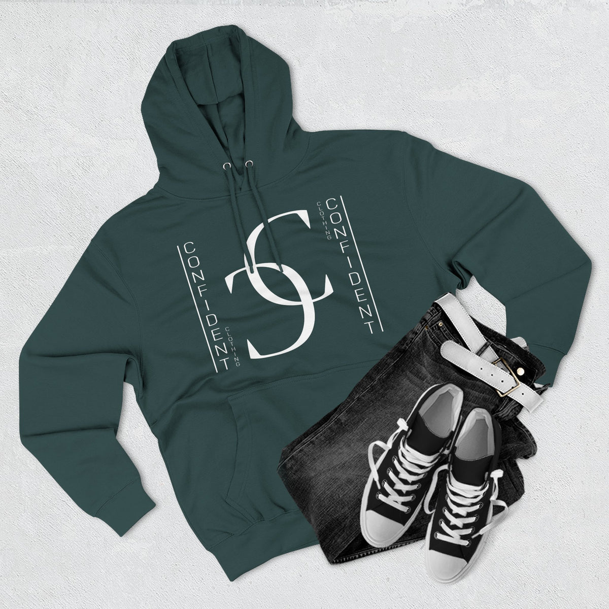 1.2 Confident Clothing Casual Graphic Fleece Hoodie