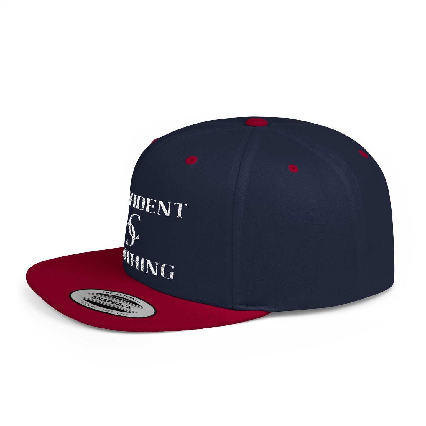 (hats) Confident Clothing Flat Bill Snapback (scc white logo)