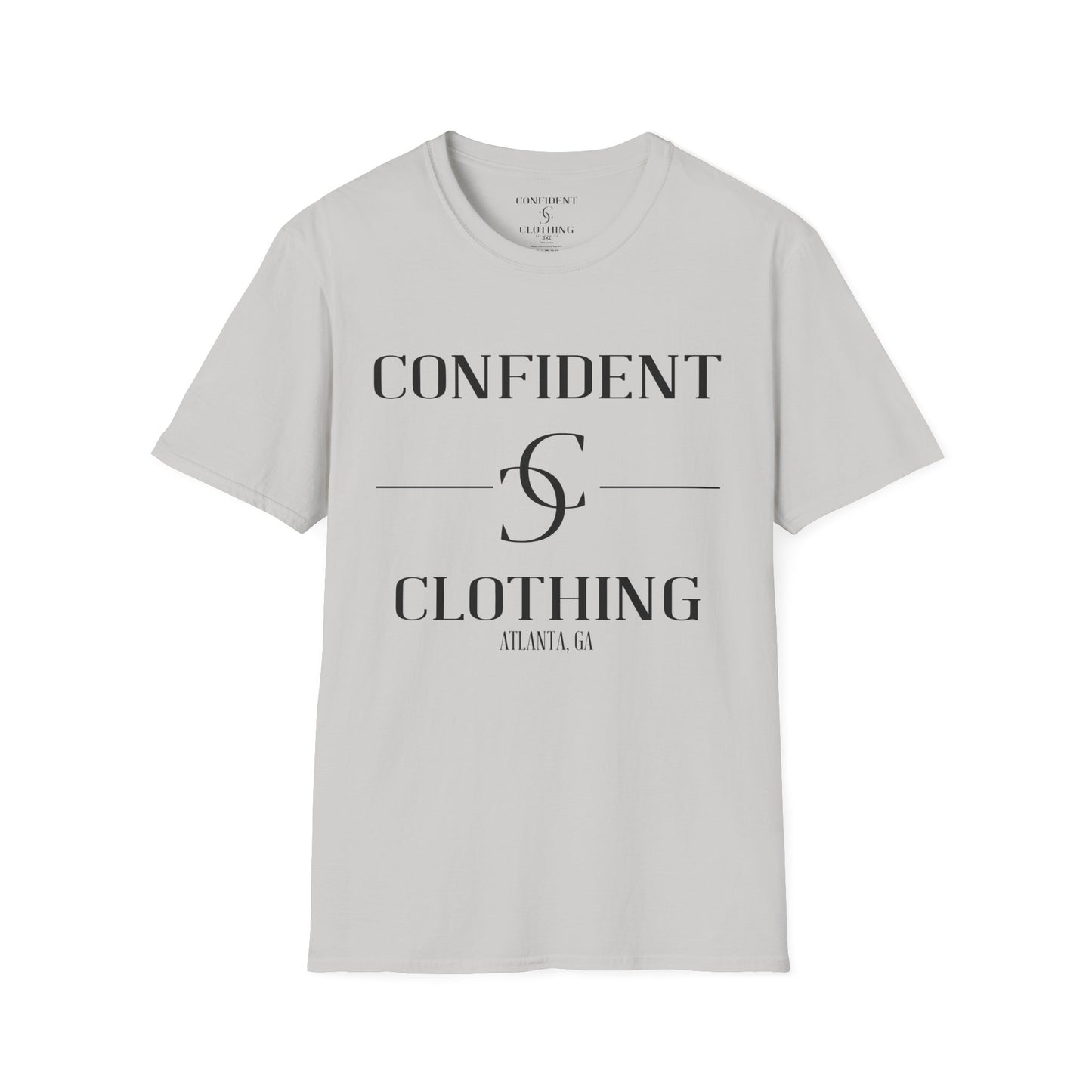 cc (Unisex) multi-color Confident Clothing Luxury Soft Style T-Shirt (ml black logo)