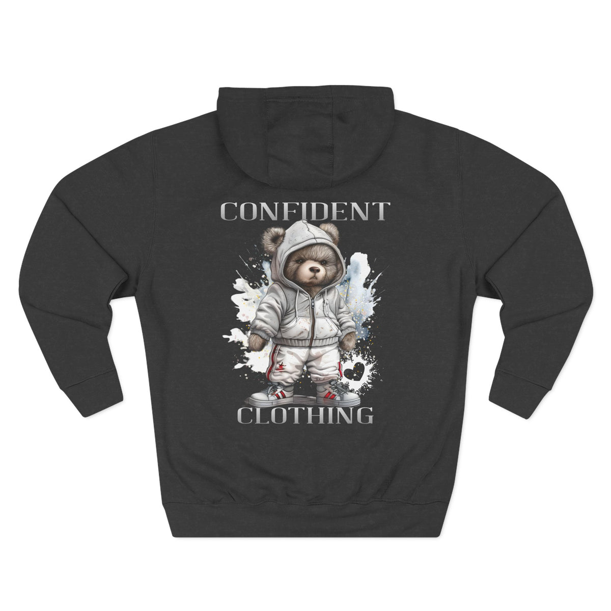 Confident Climbing Astronaut Snow Bear Fleece Hoodie