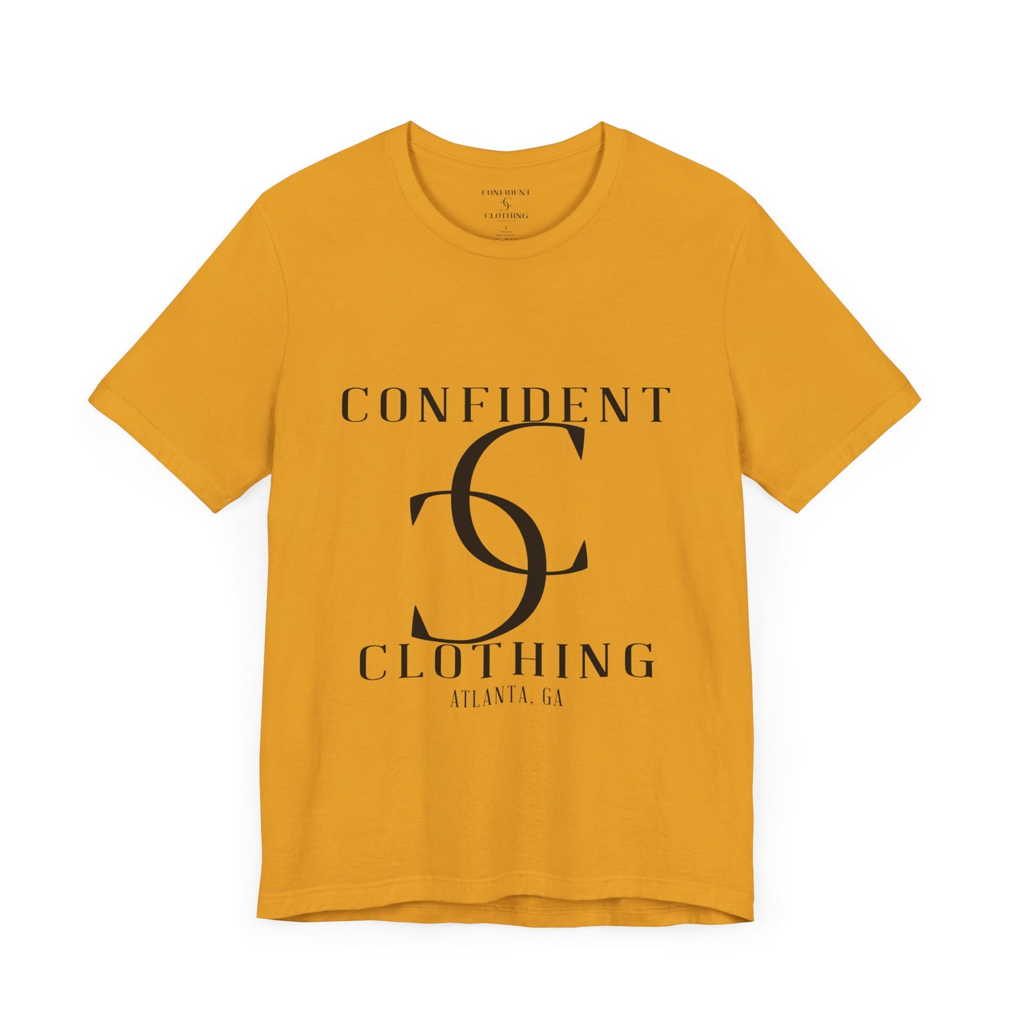 cc (Unisex) Confident Clothing Luxury Jersey Short Sleeve Tee (mustard)