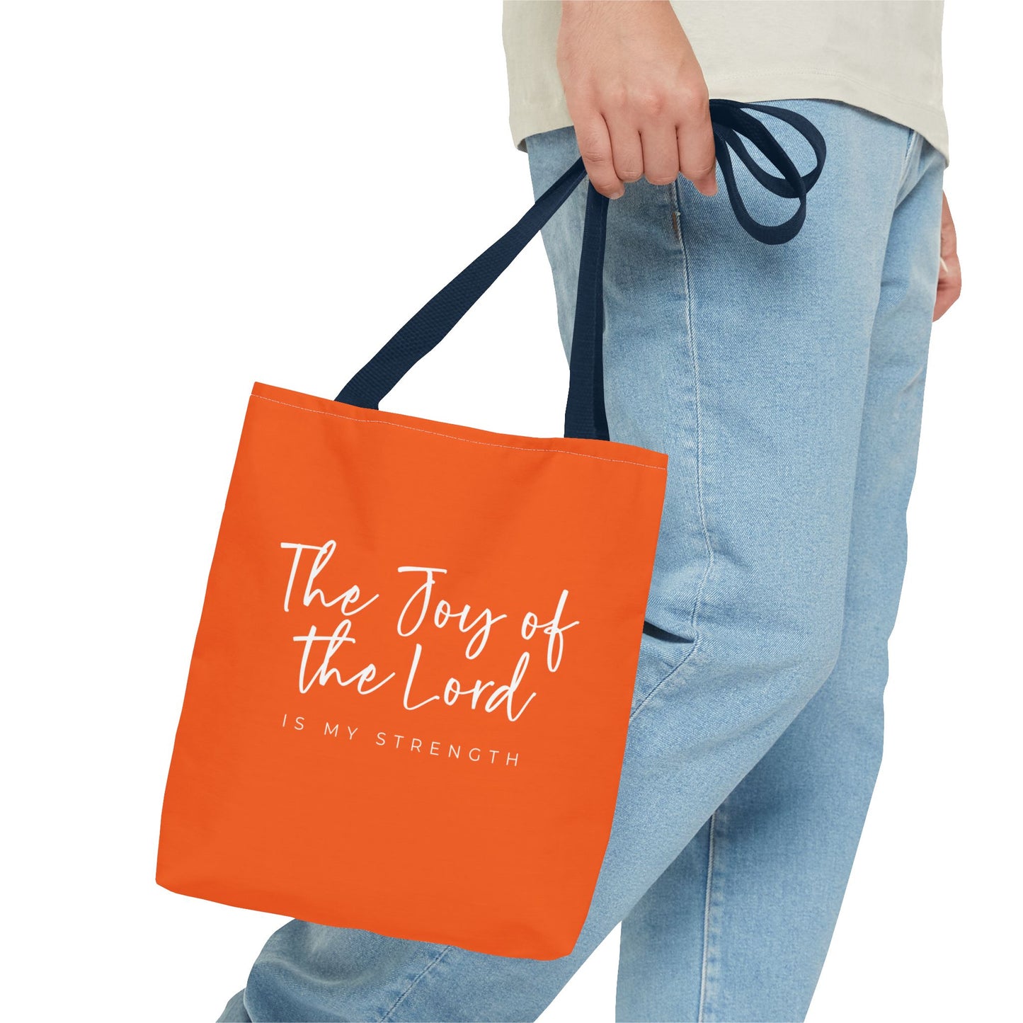 The Joy of the Lord is my Strength Tote Bag (orange)