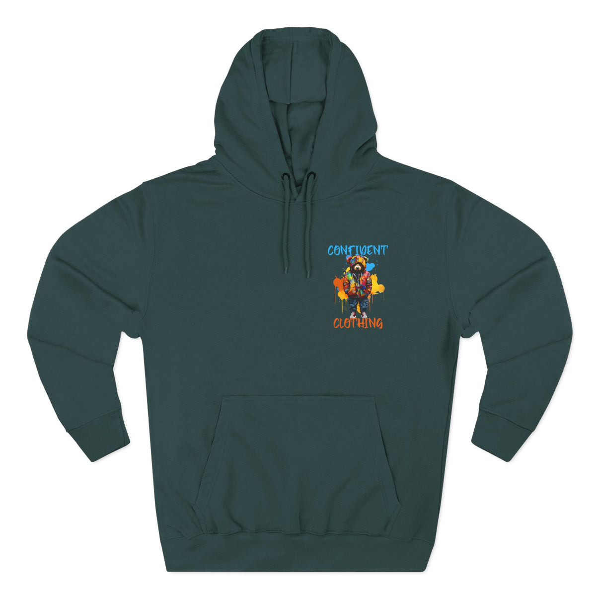 Confident Clothing Bear Graphic Fleece Hoodie