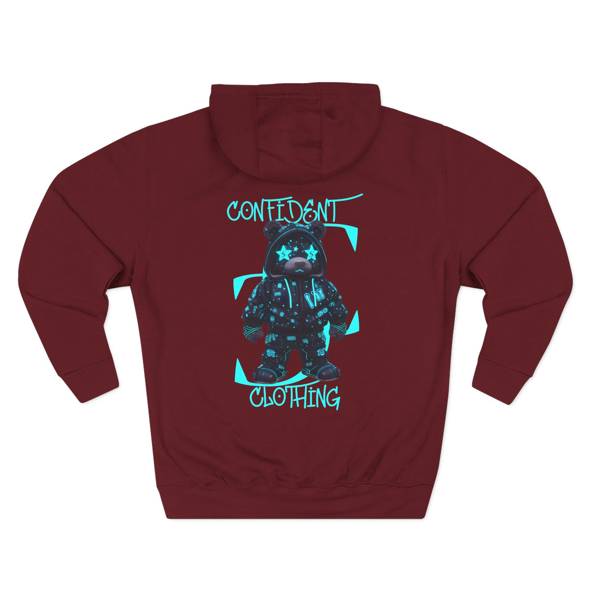 0.12 Confident Clothing Superstar Bear Graphic Fleece Hoodie