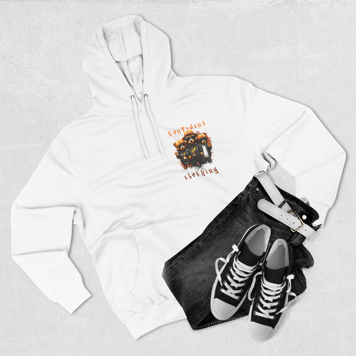 Confident Clothing Raccoon Crew Fleece Hoodie