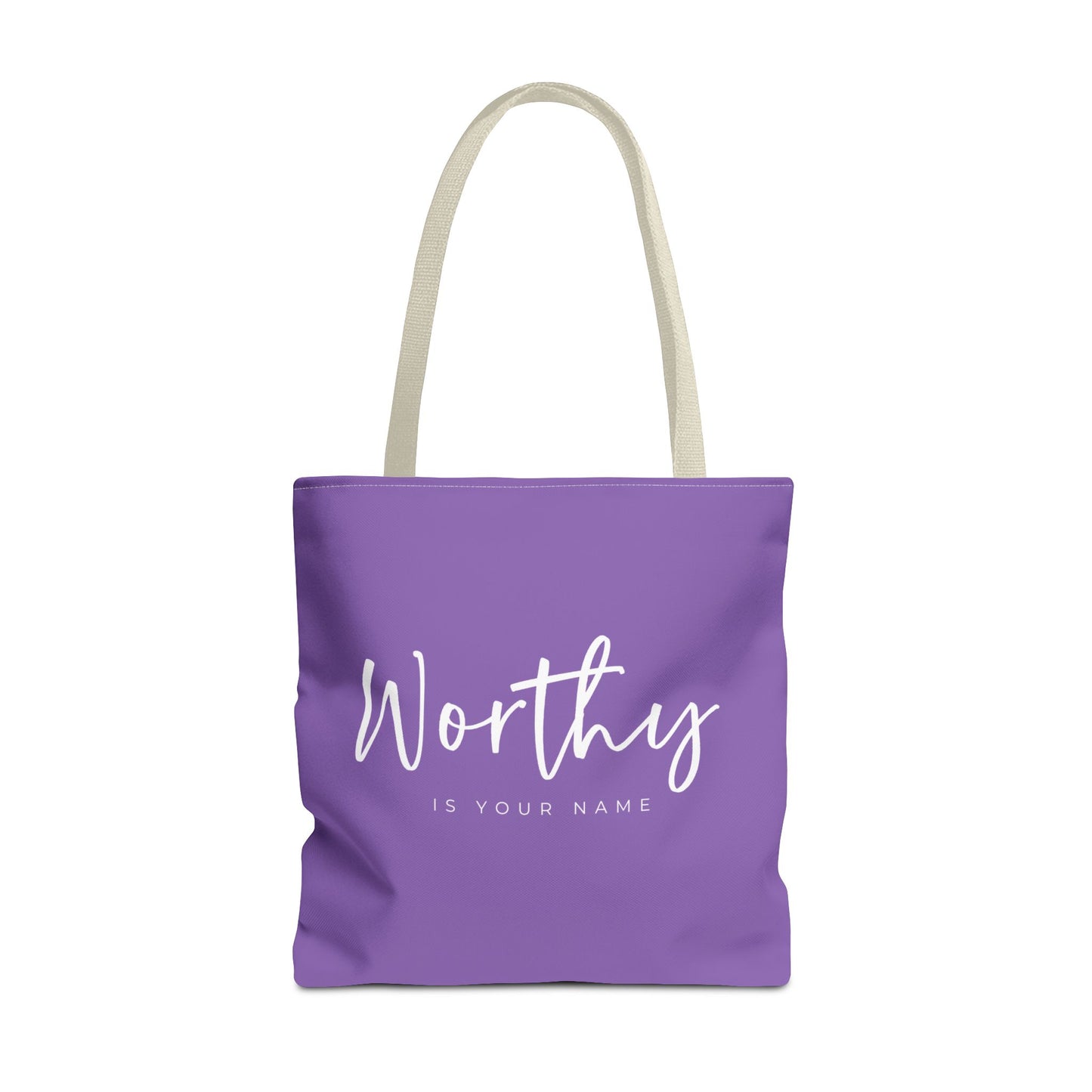(tote bags) Worthy is Your Name (light purple)