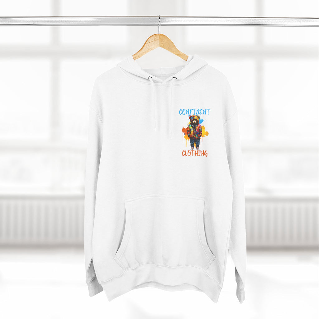 Confident Clothing Bear Graphic Fleece Hoodie