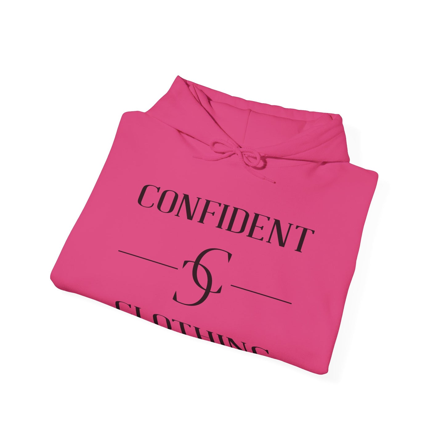 cc (Unisex) multi-color Confident Clothing Luxury Hooded Sweatshirt (black logo)
