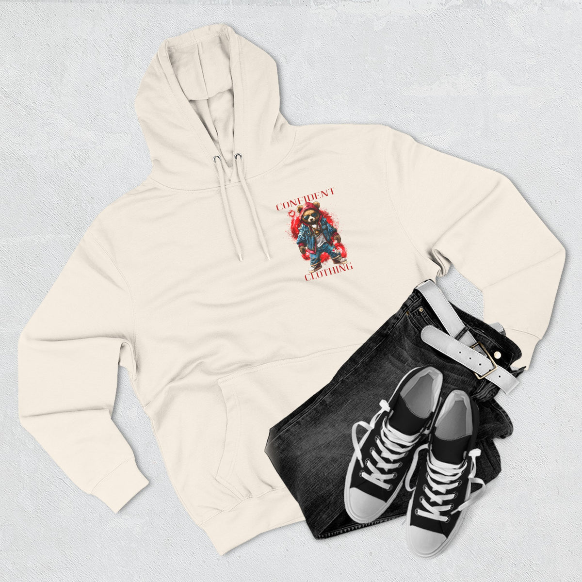 Confident Clothing Galaxy Bear Graphic Hoodie