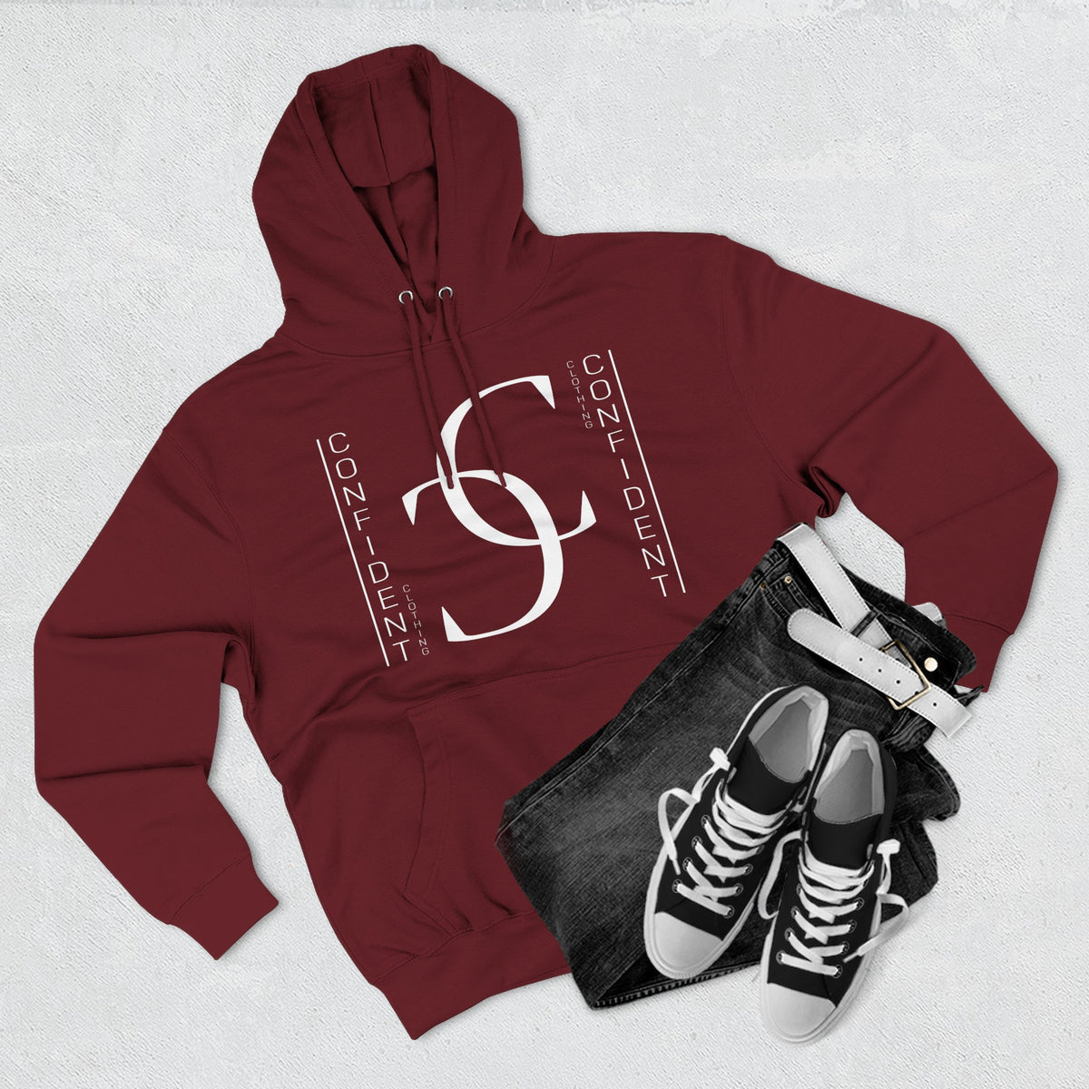 1.2 Confident Clothing Casual Graphic Fleece Hoodie