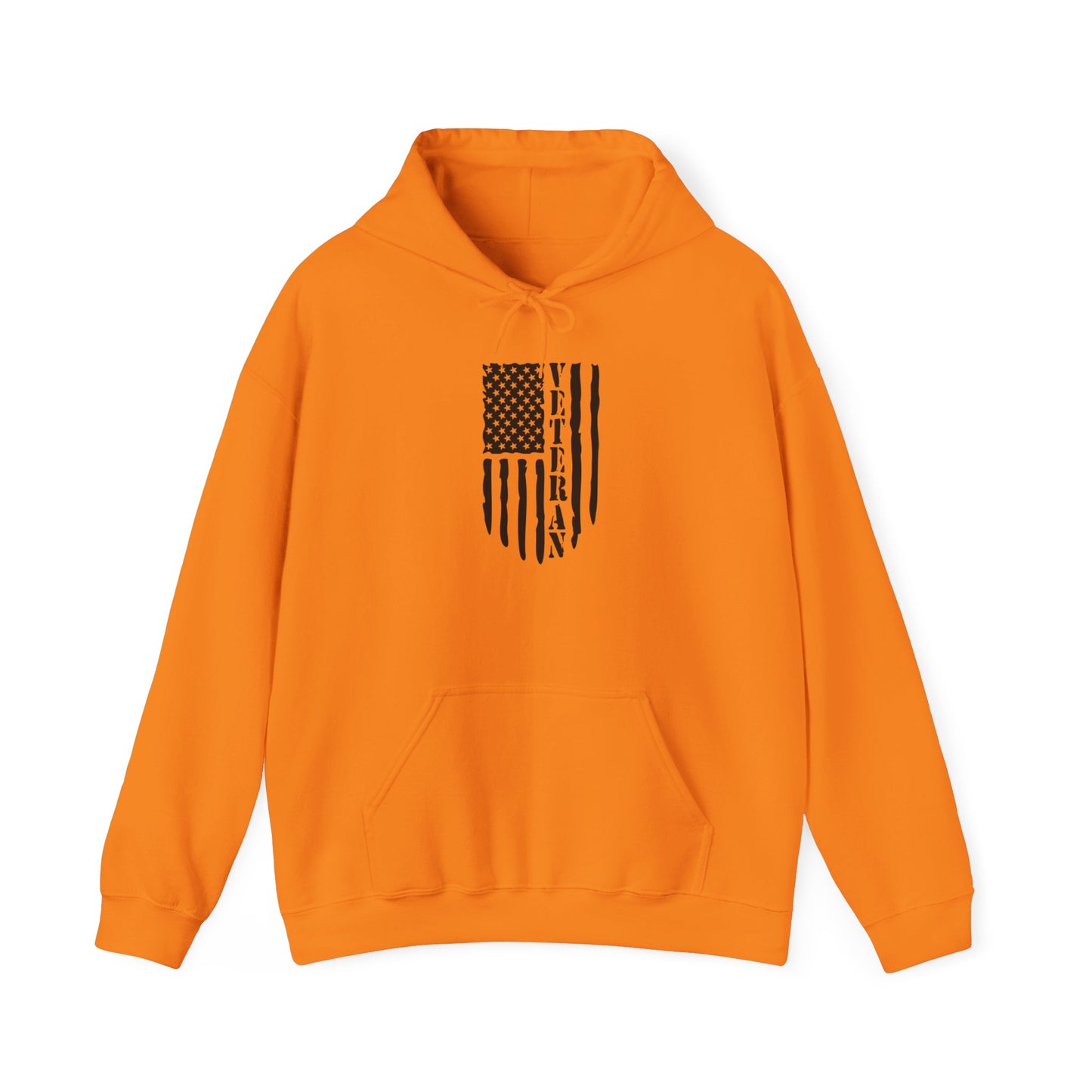 Veteran White Hoodie (black logo)