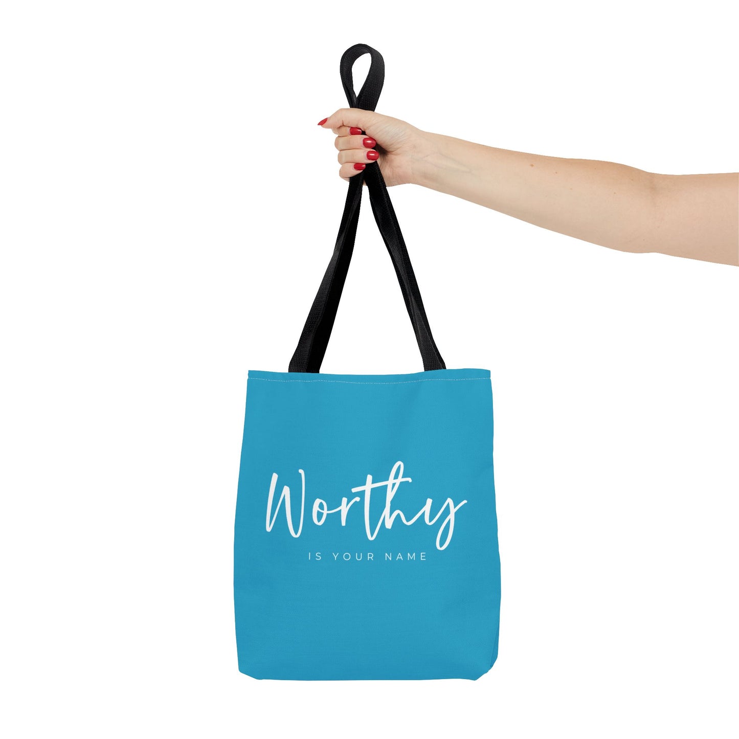 (tote bags) Worthy is Your Name (turquois)