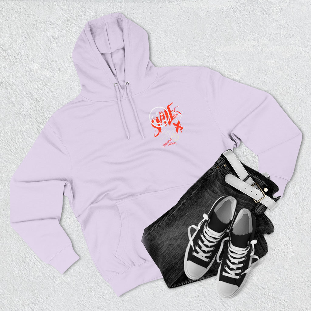 1.5 Confident Clothing Graffiti Hoodie – White “SMILE” Graphic