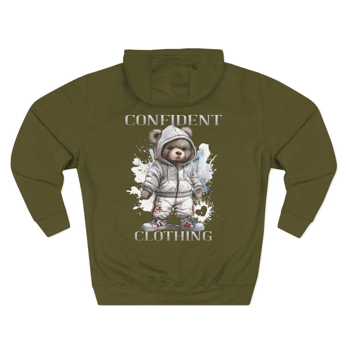 Confident Climbing Astronaut Snow Bear Fleece Hoodie