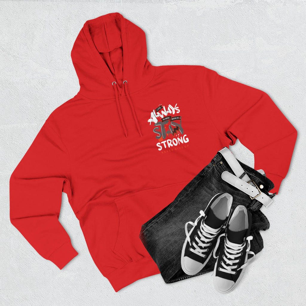 1.3 Confident Clothing Never Give Up Inspirational Fleece Hoodie